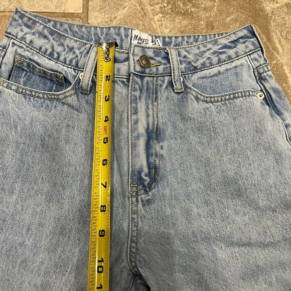 Princess Polly Wide Leg Side Slit Jeans Size 4 Light Wash - Picture 11 of 15